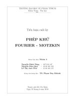 LÍ THUYẾT TỐI ƯU PHÉP KHỬ FOURIER MOTZKIN