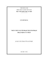 Nhân thân người phạm tội xâm phạm hoạt động tư pháp 