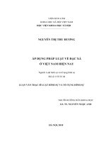 Áp dụng pháp luật về đặc xá ở việt nam hiện nay 