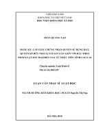 Đăng ký, cấp giấy chứng nhận quyền sử dụng đất, quyền sở hữu nhà ở, tài sản gắn liền với đất theo pháp luật đất đai việt nam hiện nay từ thực tiễn tỉnh lào cai 
