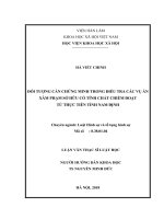 Đối tượng cần chứng minh trong điều tra các vụ án xâm phạm sở hữu có tính chất chiếm đoạt từ thực tiễn tỉnh Nam Định