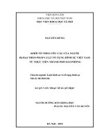 Khởi tố theo yêu cầu của người bị hại theo pháp luật tố tụng hình sự Việt Nam từ thực tiễn thành phố Hải Phòng