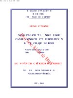Nâng cao chất lượng đội ngũ cán bộ công chức tại UBND huyện bố trạch, tỉnh quảng bình 