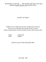 Nghiên cứu lựa chọn bài tập nâng cao hiệu quả giảng dạy kỹ thuật tay cho sinh viên chuyên ngành cầu lông khoa sư phạm thể dục trường đại học TDTT bắc ninh 