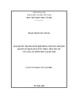 Giải quyết tranh chấp hợp đồng chuyển nhượng quyền sử dụng đất ở từ thực tiễn xét xử của Tòa án nhân dân tại Hà Nội