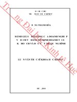 ĐÁNH GIÁ sự hài LÒNG của DOANH NGHIỆP về DỊCH vụ ĐĂNG ký KINH DOANH tại sở kế HOẠCH và đầu tư TỈNH QUẢNG BÌNH 