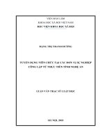 Tuyển dụng viên chức tại các đơn vị sự nghiệp công lập từ thực tiễn tỉnh nghệ an