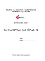 BÀI GIẢNG TOÁN CAO CẤP A2 - C2 (HUỲNH HỮU DINH)