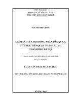 Giám sát của hội đồng nhân dân quận từ thực tiễn quận thanh xuân, thành phố hà nội 