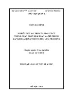 Nghiên cúu vai trò của FDG PETCT trong chẩn đoán giai đoạn bệnh và mô phỏng lập kế hoạch xạ trị ung thư vòm mũi họng (tt) 