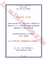 Nâng cao chất lượng cán bộ công chức, viên chức tại ủy ban nhân dân thành phố đông hà, tỉnh quảng trị 