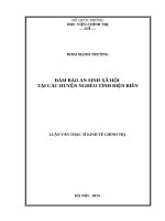 Đảm bảo an sinh xã hội tại các huyện nghèo tỉnh điện biên 