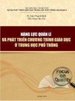 Năng lực quản lí và phát triển chương trình giáo dục trung học phổ thông