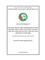 Ứng dụng phương pháp mô hình hóa dự đoán diễn biến chất lượng nước sông cầu đoạn chảy qua tỉnh thái nguyên và đề xuất giải pháp quản lý phù hợp 