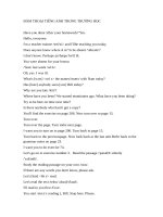 giao tiếp anh ở trường học