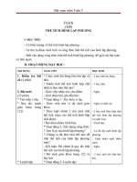 Giáo án Toán 5 chương 3 bài 17: Thể tích hình lập phương