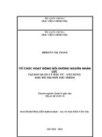 Tổ chức hoạt động bồi dưỡng nguồn nhân lực tại ban quản lý đầu tư   xây dựng khu đô thị mới thủ thiêm 
