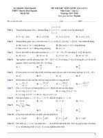 GIẢI CHI TIẾT Đề thi thử Toán THPT Chuyên Thái Nguyên – lần 3  2018