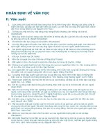 NHẬN ĐỊNH VĂN HỌC HAY