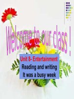 Unit 8 c  reading and writing 