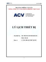 LÝ LỊCH THIẾT BỊ - XE THANG HÀNH KHÁCH PQC-101.02