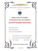 Văn hóa ứng xử trong doanh nghiệp nhật bản 