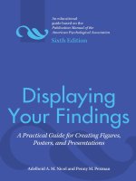 Displaying your findings  a practical guide for creating figures, posters, and presentations   adelheid AM nicol 