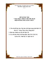 Dạy học tích hợp trong môn Địa lí 10 Bài 16: “ Sóng. Thủy triều. Dòng biển"