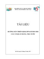 TÀI LIỆU HƯỚNG DẪN TRIỂN KHAI IPV6 DÀNH CHO CÁC CƠ QUAN ĐẢNG, NHÀ NƯỚC