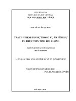 Trách nhiệm dân sự trong vụ án hình sự từ thực tiễn tỉnh hải dương ( Luận văn thạc sĩ)