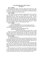 Đề kiểm tra kiến thức học sinh giỏi môn lịch sử lớp 10