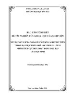 Xây dựng và sử dụng bài tập có bối cảnh thực tiễn trong dạy học phần hóa học phi kim lớp 11 nhằm tích cực hóa hoạt động học tập của học sinh 