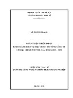 Hoàn thiện chiến lược kinh doanh dịch vụ của tổng công ty CP bưu chính viettel giai đoạn 2015 2020 