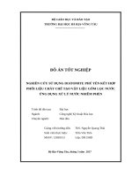 Nghiên cứu sử dụng diatomite phú yên kết hợp phối liệu cháy chế tạo vật liệu gốm lọc nước ứng dụng xử lý nước nhiễm phèn 