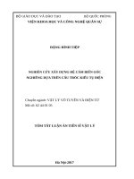 Nghiên cứu xây dựng hệ cảm biến góc nghiêng dựa trên cấu trúc kiểu tụ điện  