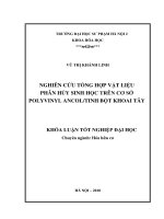 Nghiên cứu tổng hợp vật liệu phân hủy sinh học trên cơ sở polyvinyl ancol tinh bột khoai tây (2018)