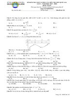 Đề thi thử môn Toán trường THPT Ba Đình – Thanh Hóa lần 3 – 2018