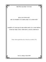 Nghiên cứu bảo quản hoa hồng đỏ cắt cành trồng ở huyện mộc châu tỉnh sơn la bằng chitosan 