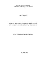 Đánh giá mức độ tổn thương ngành du lịch do tác động của biến đổi khí hậu tại tỉnh nghệ an 