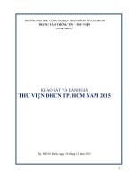 KHẢO SÁT VÀ ĐÁNH GIÁ THƯ VIỆN ĐHCN TP. HCM NĂM 2015