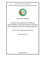 Nghiên cứu, đánh giá tác động của biến đổi khí hậu đến tài nguyên đất vùng đồng bằng sông hồng và đề xuất các giải pháp chủ động ứng phó 
