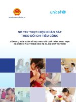Sổ tay thực hiện Khảo sát theo dõi chi tiêu công Công cụ kiểm toán xã hội theo dõi quá trình thực hiện Kế hoạch Phát triển Kinh tế Xã hội của Việt Nam