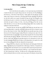 CHUYÊN ĐỀ Một số dạng bài tập về nhiệt học