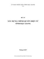 ĐỀ ÁN XÂY DỰNG CHÍNH QUYỀN ĐIỆN TỬ TỈNH HẬU GIANG