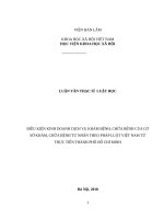 Điều kiện kinh doanh dịch vụ khám bệnh, chữa bệnh của cơ sở khám, chữa bệnh tư nhân theo pháp luật việt nam từ thực tiễn thành phố hồ chí minh