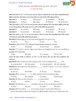 GIẢI CHI TIẾT đề thi thử môn Anh THPT Quốc gia 2018 – Đề số 64