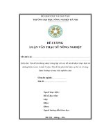 Mẫu đề cương luận văn thạc sỹ