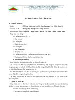 Mẫu thuyết minh biện pháp thi công nhà máy tiền chế