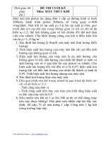 Đề thi cuối kì môn Máy thủy khí( Đại học bách khoa)