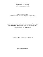 Biện pháp nâng cao chất lượng dạy học từ hán việt cho học sinh lớp 3 trường tiểu học quyết thắng, thành phố sơn la